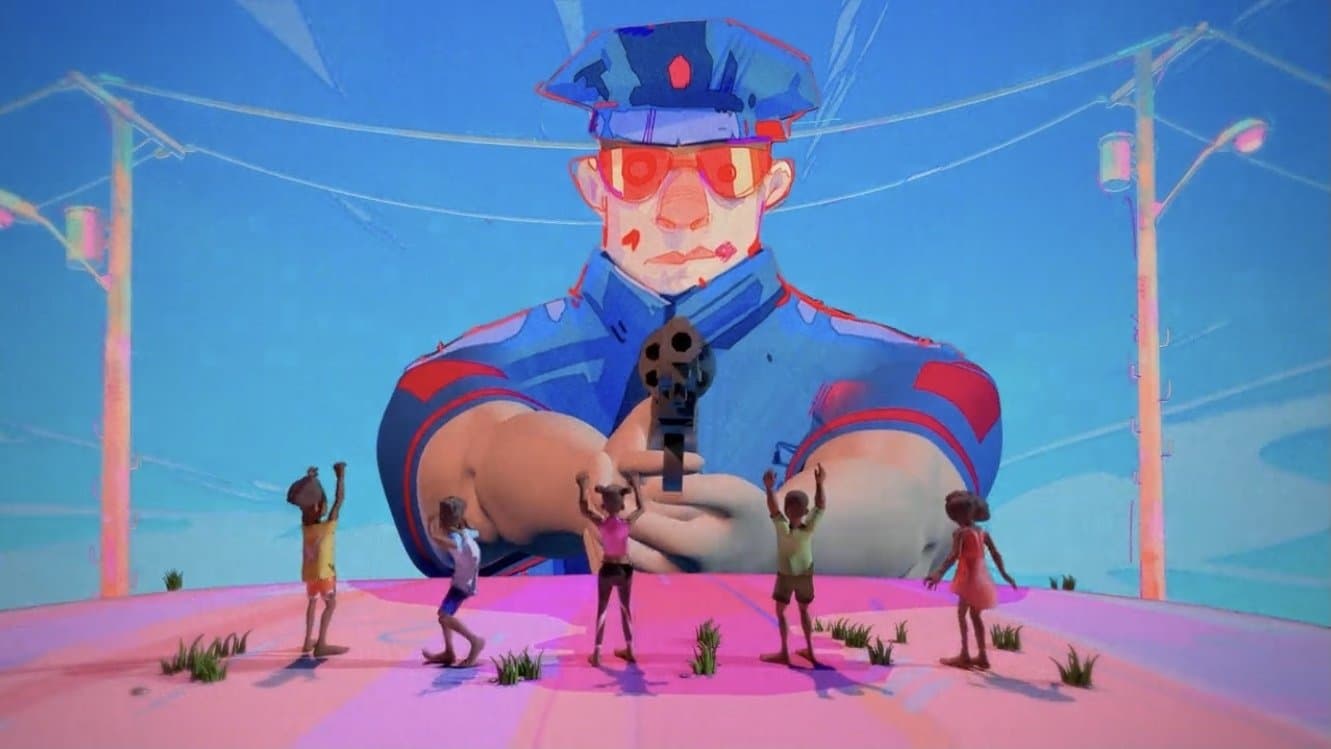 Cops and Robbers backdrop